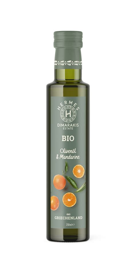 Hermes Organic Extra Virgin Olive Oil with Mandarin 250ml 